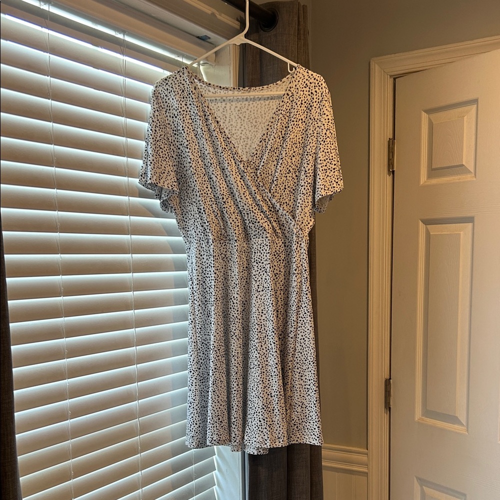 White and Black Polka Dot Dress